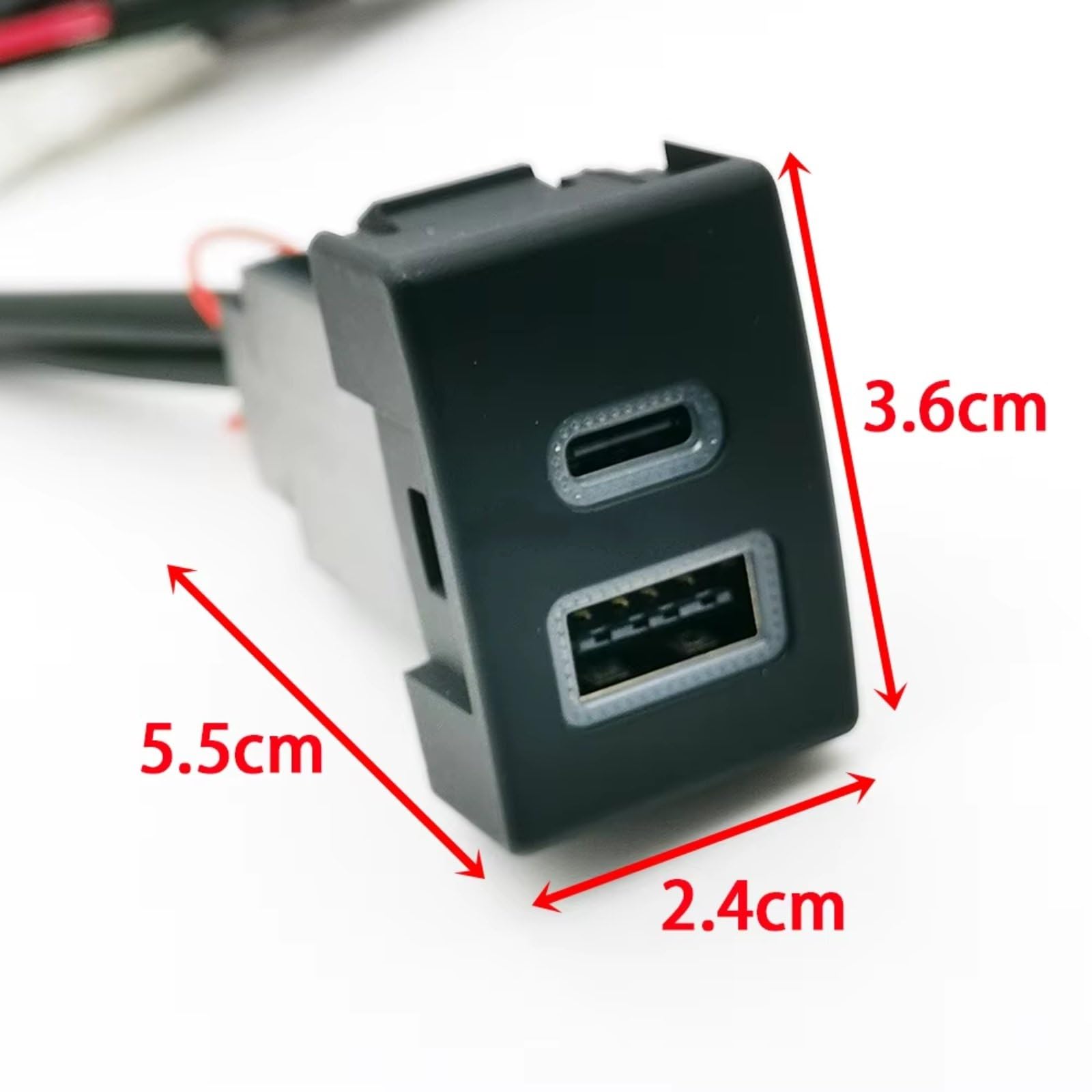 Console Presa USB Compatibile Con Suzuki Per Jimny 2007-2015 Auto Dual C PD Porte QC3.0 Posizione Del Foro Destro Presa 12V Adattatore Presa USB