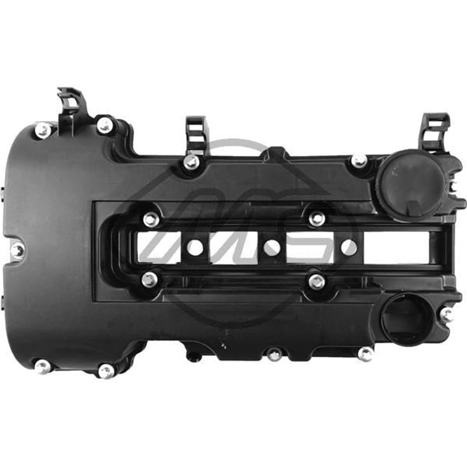 Metalcaucho 35601 Coperchio punterie con guarnizione cappa testa del cilindro nero