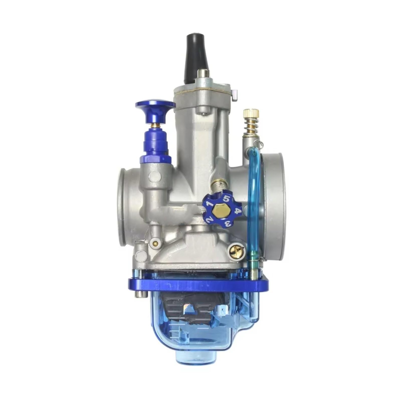 Carburatore universale RACING PWK 24mm 26mm 28mm 30mm 32mm 34mm con coperchio inferiore blu trasparente Carburatore Per Motore(24MM)