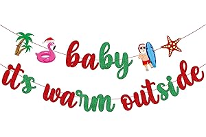 Baby Its Warm Outside Banner Christmas Cheer
