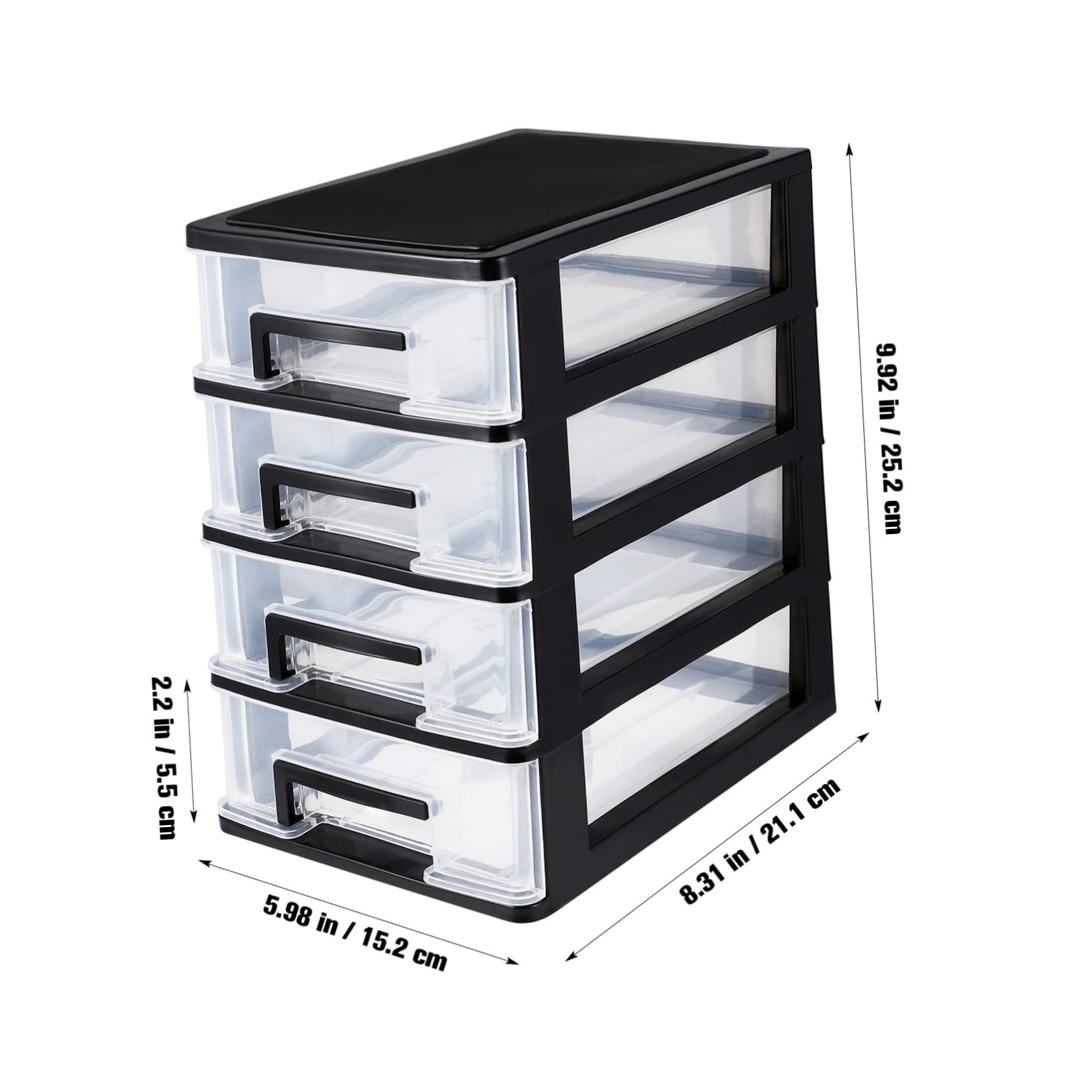 Cabilock Drawer Storage Box Storage and Drawers Drawer Organizer Clear Makeup Organizer Drawer Storage Organizer Storage Drawers Dorm Small Office Desk Desktop Stationery Organiser Black