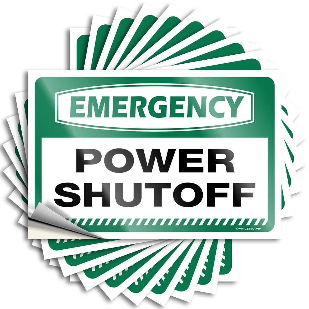 Fzfn Men's Colour Custom Cover Decals | Emergency Power Shutoff Cool For Decor(12X18cm)