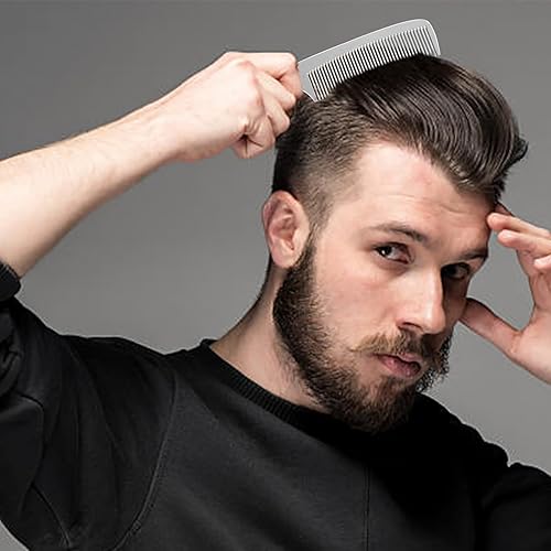 Miniatura 8 de Peine de aluminio profesional, 4 tipos de peines de pelo de metal para peinar el cabello, incluido peine de corte de pelo largo, peine de peinado