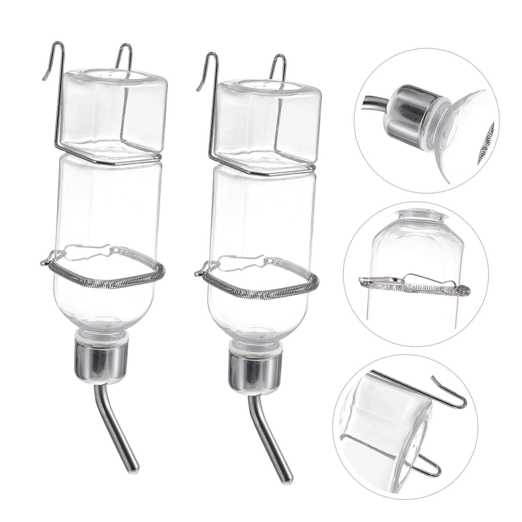 DOITOOL 3er-Sets Wasserflasche 180 Ml Wasserspender Für Haustiere Robuster Kunststoff Leicht Zu Reinigen Für Das Trinken Von Haustieren 2 Stück X 3