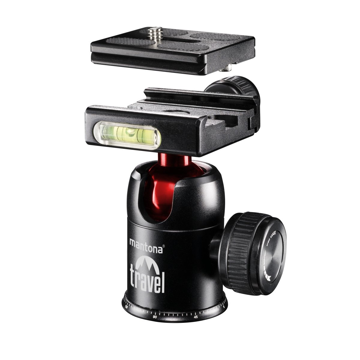Trépied De Voyage Mantona Pour Appareils Photo - Aluminium Léger (1,3 Kg) - Hauteur Max 143 Cm - Rotule Avec Niveau à Bulle - Capacité 5 Kg