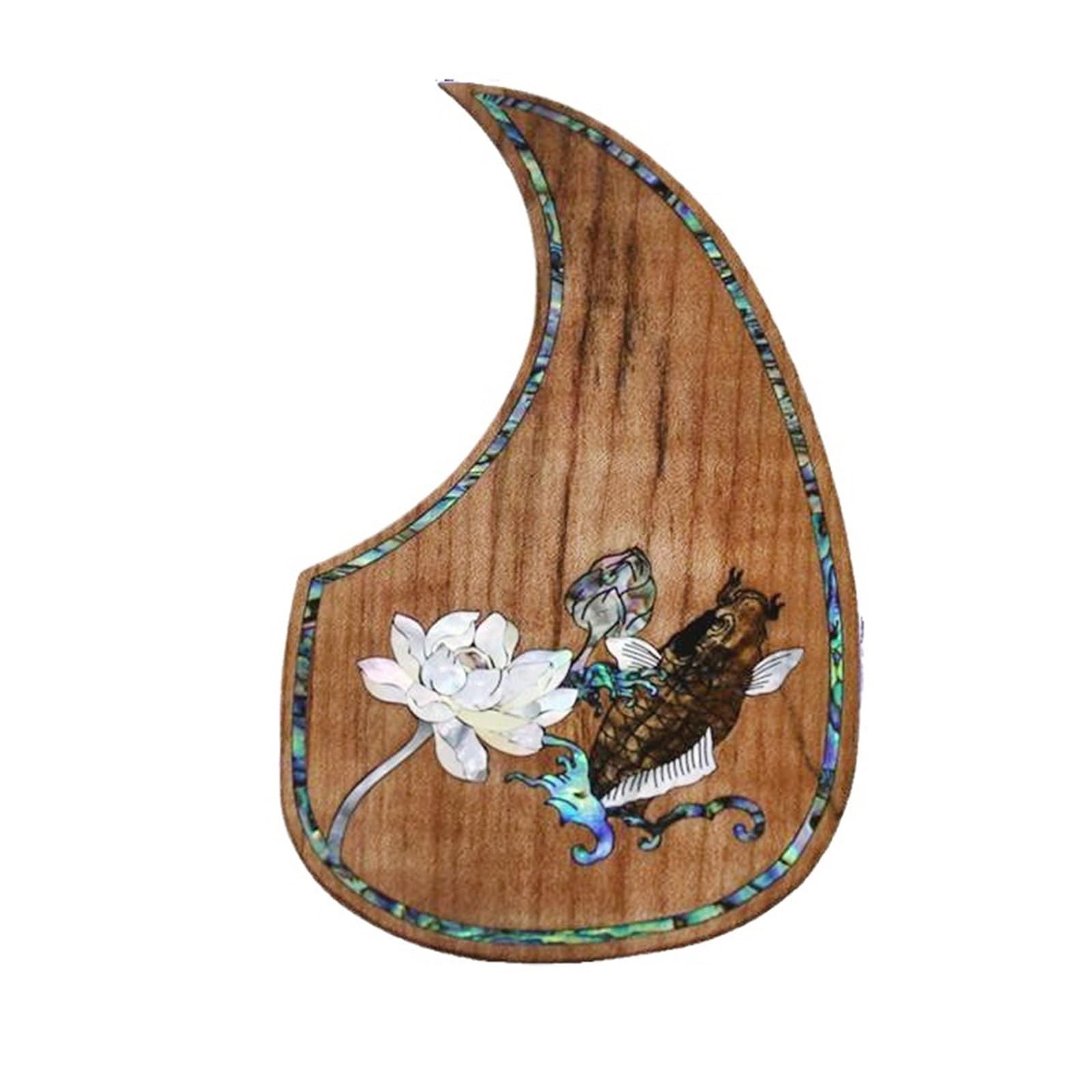 Mały Pickguard Do Gitary Akustycznej Gitara Z Litego Drewna Inkrustowana Kolorowymi Muszlami Solidny Drewniany Uchwyt Płytka Ochronna Do Gitary Akustycznej(M)