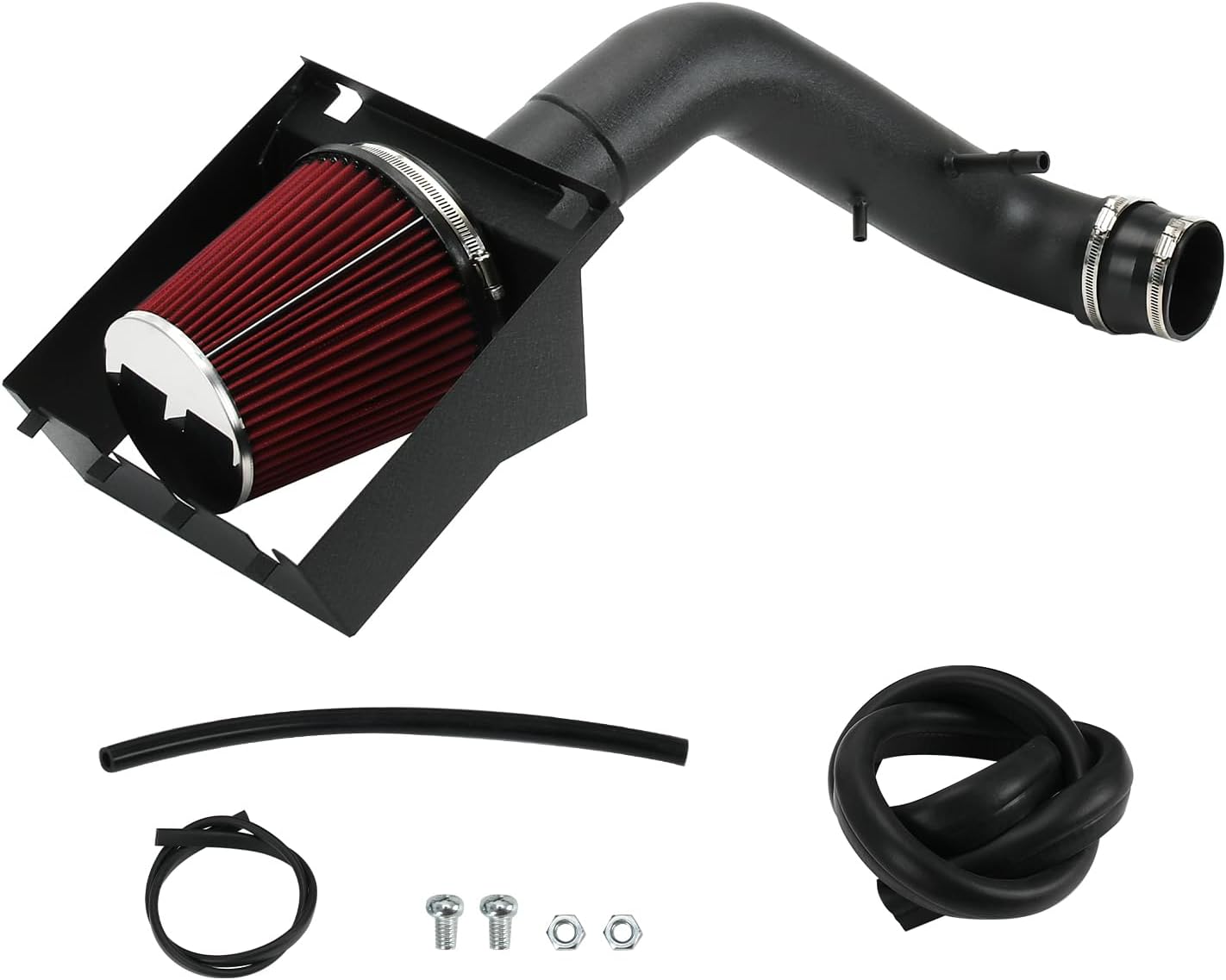 PTNHZ Cold Air Intake System Kit w/Heat Shield Compatible With 2011-2014 Ford F-150 FX2/FX4/King Ranch/Platinum/STX/XL/XLT 5.0L V8