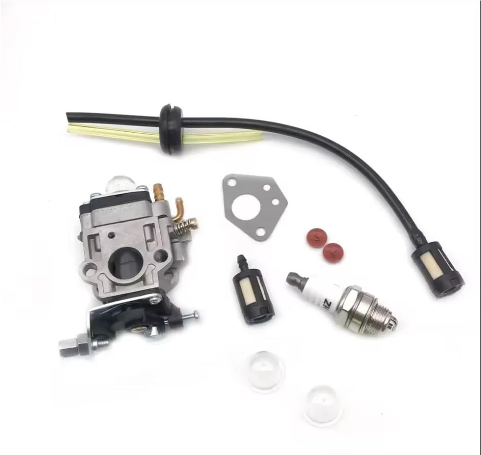 Kit Carburador 15mm Para Desbrozadora Cortadora Cortacésped De 43cc 49cc Y 52cc Motosierra Herramienta Cuádruple Piezas De Repuesto Para Cortacésped REOKIP(Blue)