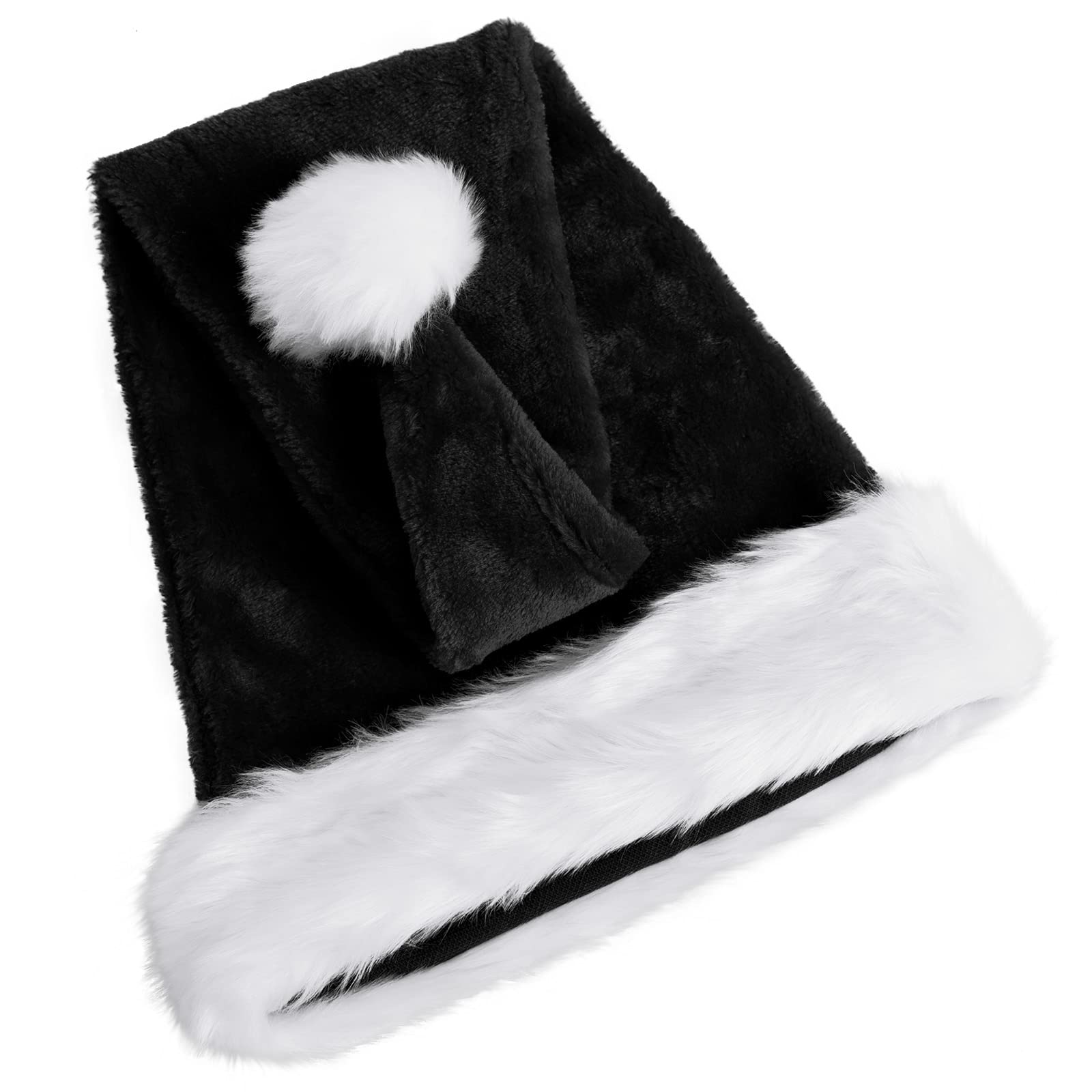 KONVINIT Cappello Natale,Cappello Babbo Natale Adulti,Cappello Babbo Natale Lungo,Cappello Babbo Natale Peluche per uomo e donna