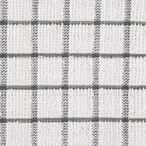 DII Terry Combo Windowpane Dishcloths Absorbant, Multi-Use, Fast Drying and Machine Washable, 12x12