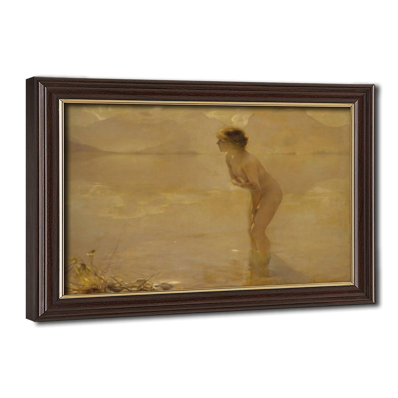 WCYB Paul Emile Chabas - September Morn Posters Prints Canvas Deco Paintings Wall Art Hangable Frame 12" L X 18" W