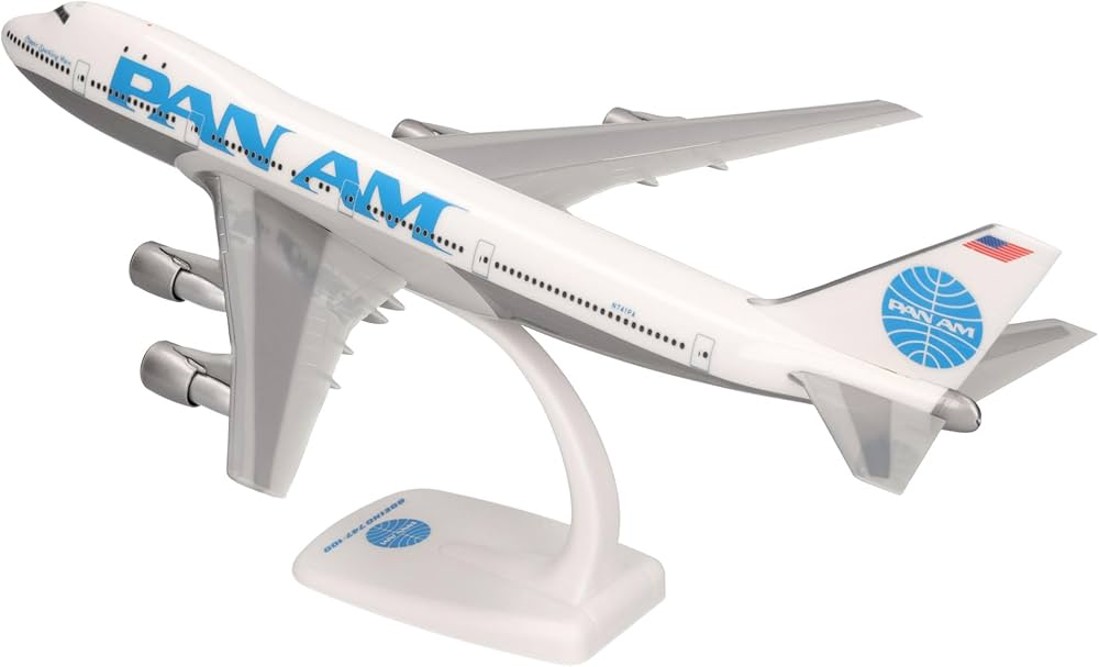 herpa Modellino di aereo Snap-Fit Pan Am Boeing 747-100, miniatura
