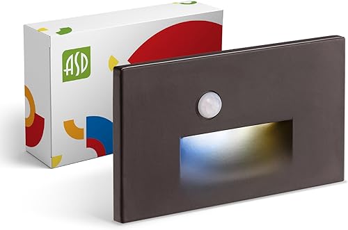 ASD Lámpara LED empotrable  4.75 pulgadas 3W 120V 120LM 3000K4000K5000K interruptor  Sensor de movimiento, impermeable, antioxidante, listado ETL