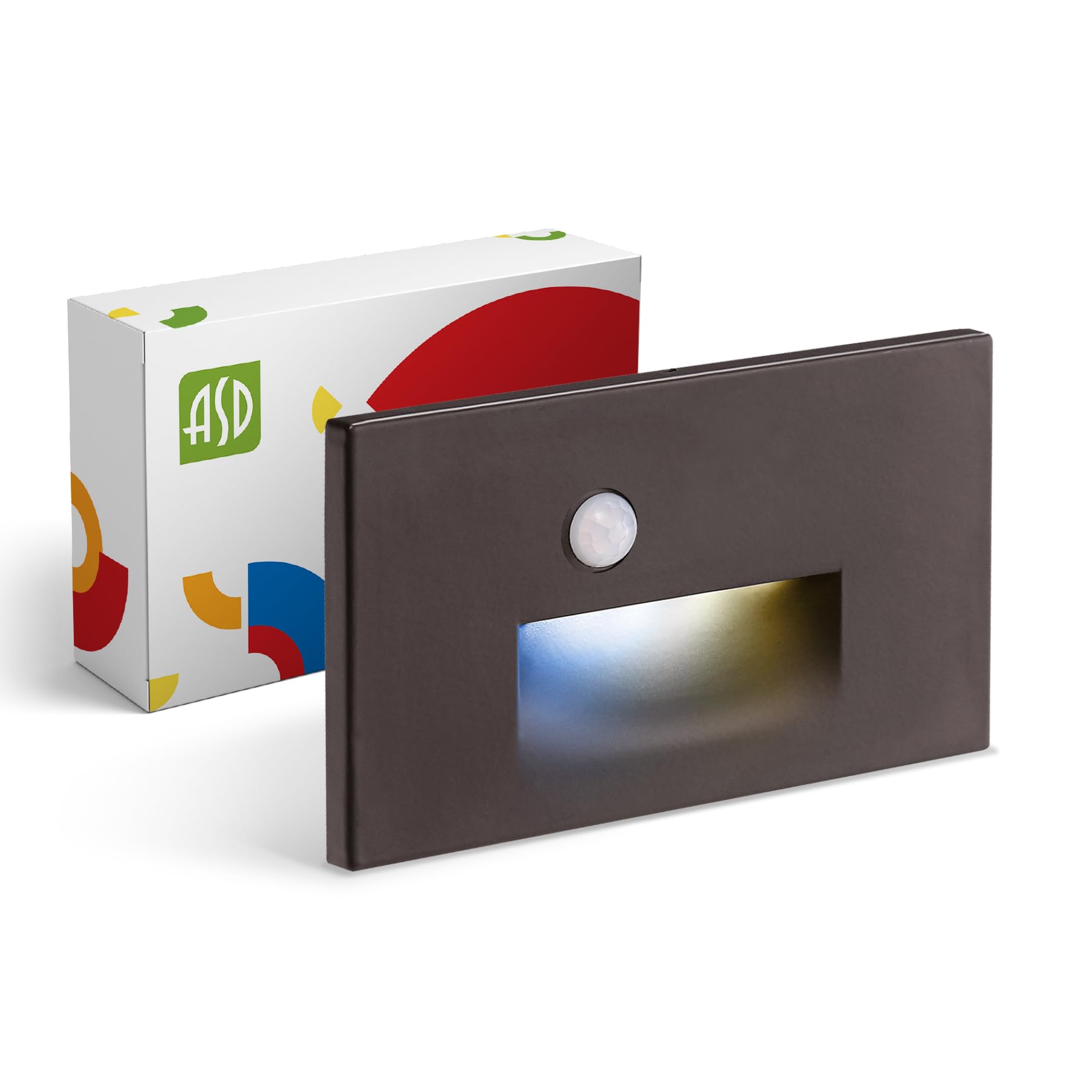 ASD LED Step Light | Motion Sensor, Stair Riser Deck Patio | Bronze