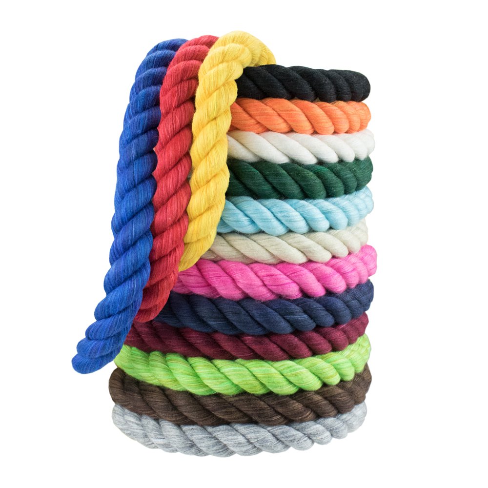 Paracord Planet Natürliches gedrehtes Baumwollseil – Starkes dreisteiliges Seil für Haustierspielzeug, Sport, Heimdekoration, Makramee, Handwerk, Innen- und Außenbereich (30 m, 1/4 Zoll), Orange)