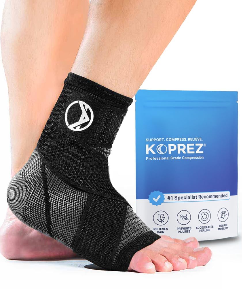 Koprez Plantar Fasciitis Sleeve - Plantar Fasciitis Relief, Plantar Fasciitis Socks, Ankle Compression Sleeve, Ankle Support for Women, Plantar