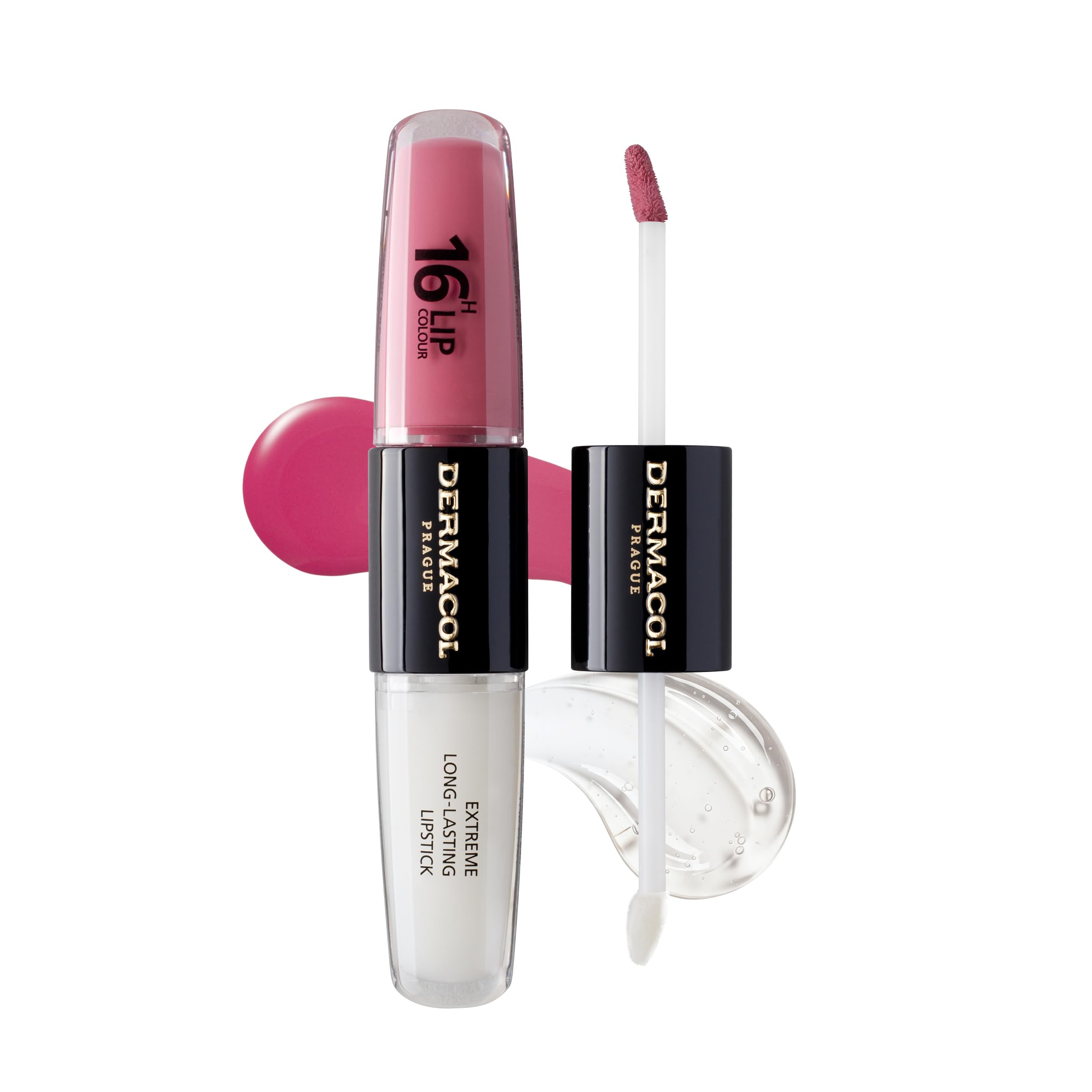 Dermacol 16-Hour Lip Color, Two-Phase Kissproof Lip Stain & Gloss, No.16