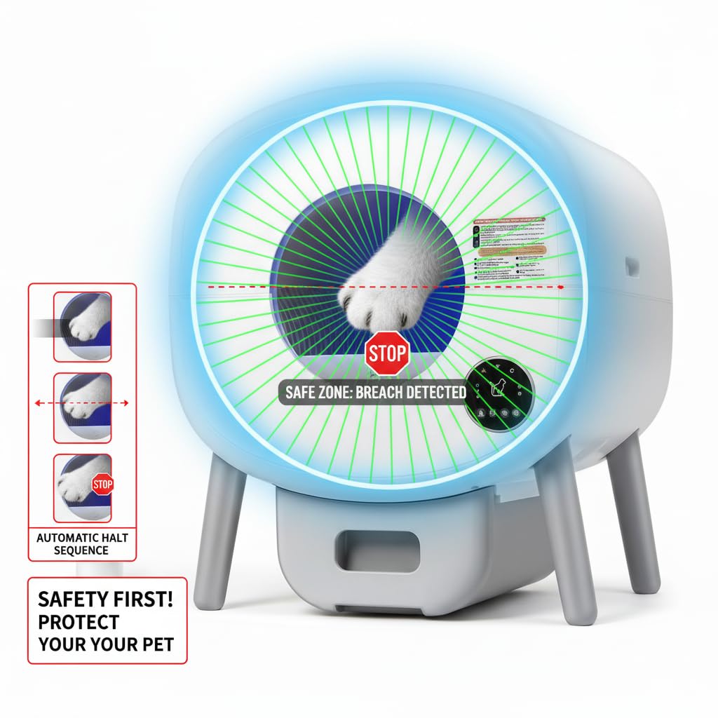 Aloewxx Self Cleaning Litter Box with Auto Safety Sensors for Multiple Cats - Automatic Cat Litter Box Self-Cleaning - Covered Ultra Odor Removal - Smart APP Control - Compatible On All WiFi - image 4