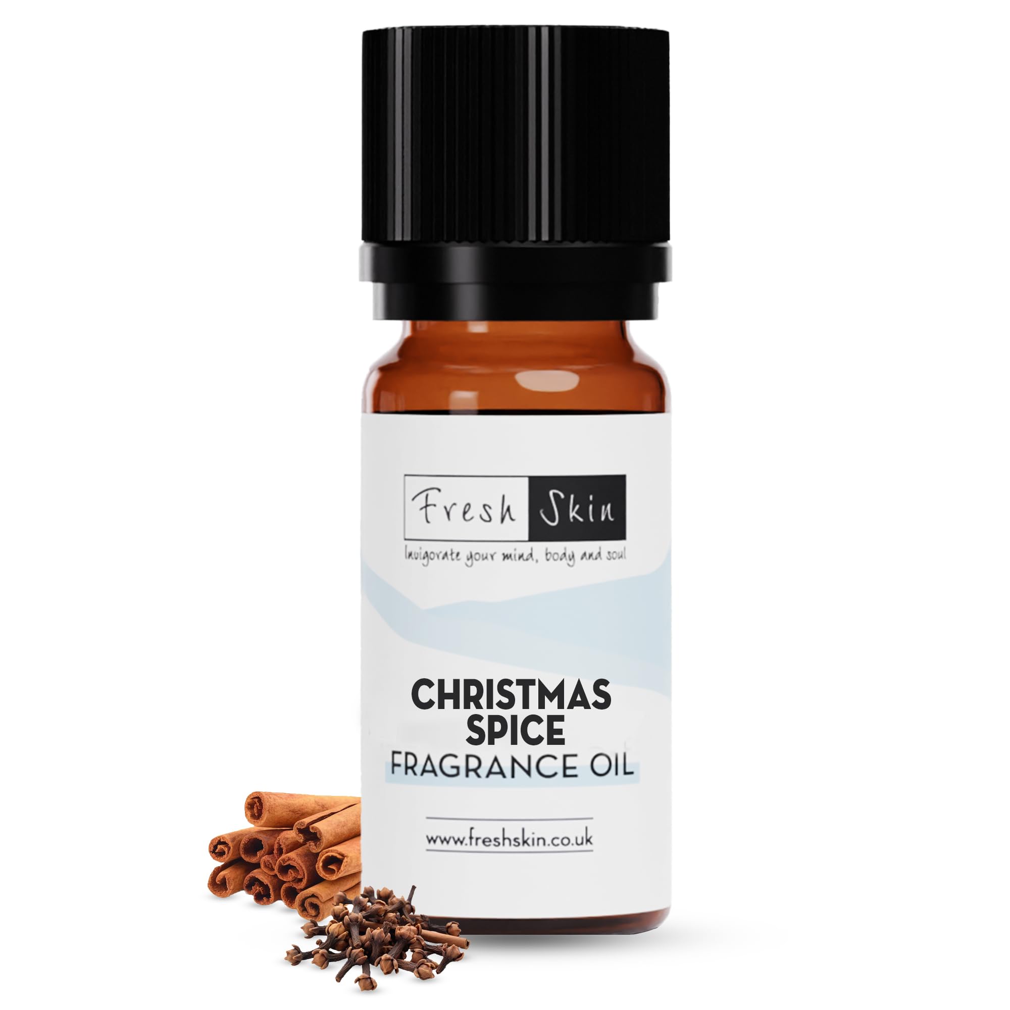 freshskin beauty ltd | Christmas Spice Fragrance Oil 10ml - Candles, Bath Bombs, Soap Making, Reed Diffusers & Wax Melts - Cosmetic Grade - Vegan Friendly