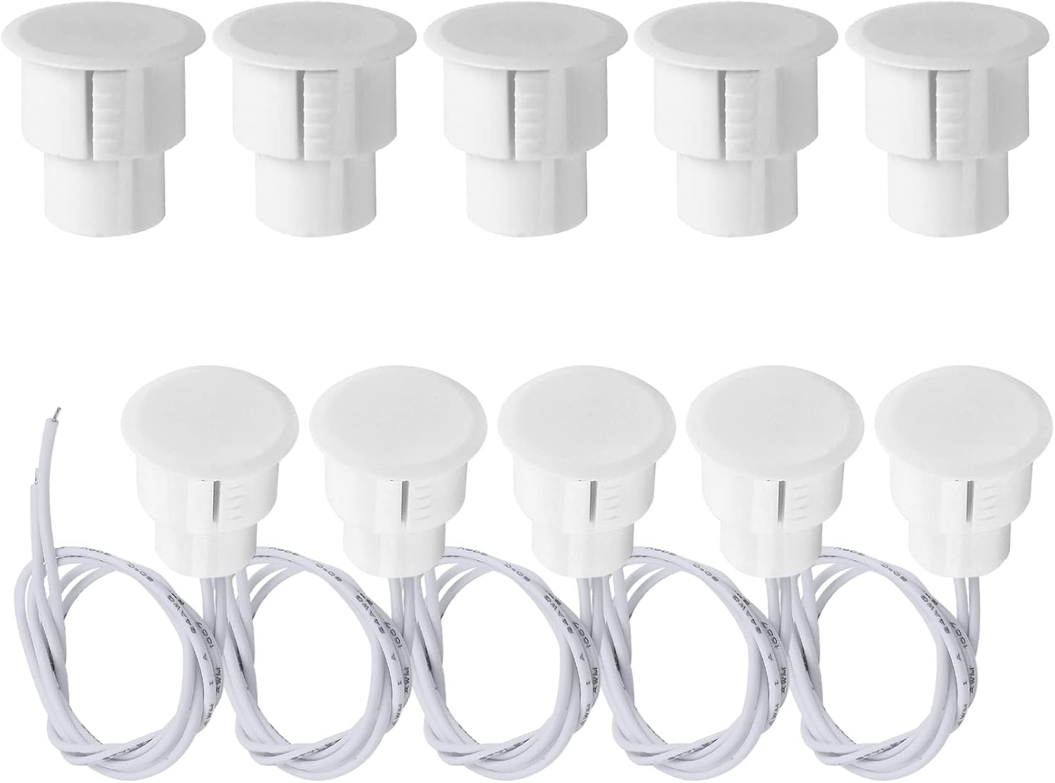 Interrupteur magnétique RC-36 NC encastrable lot de 5 pour alarme filaire de porte et fenêtre