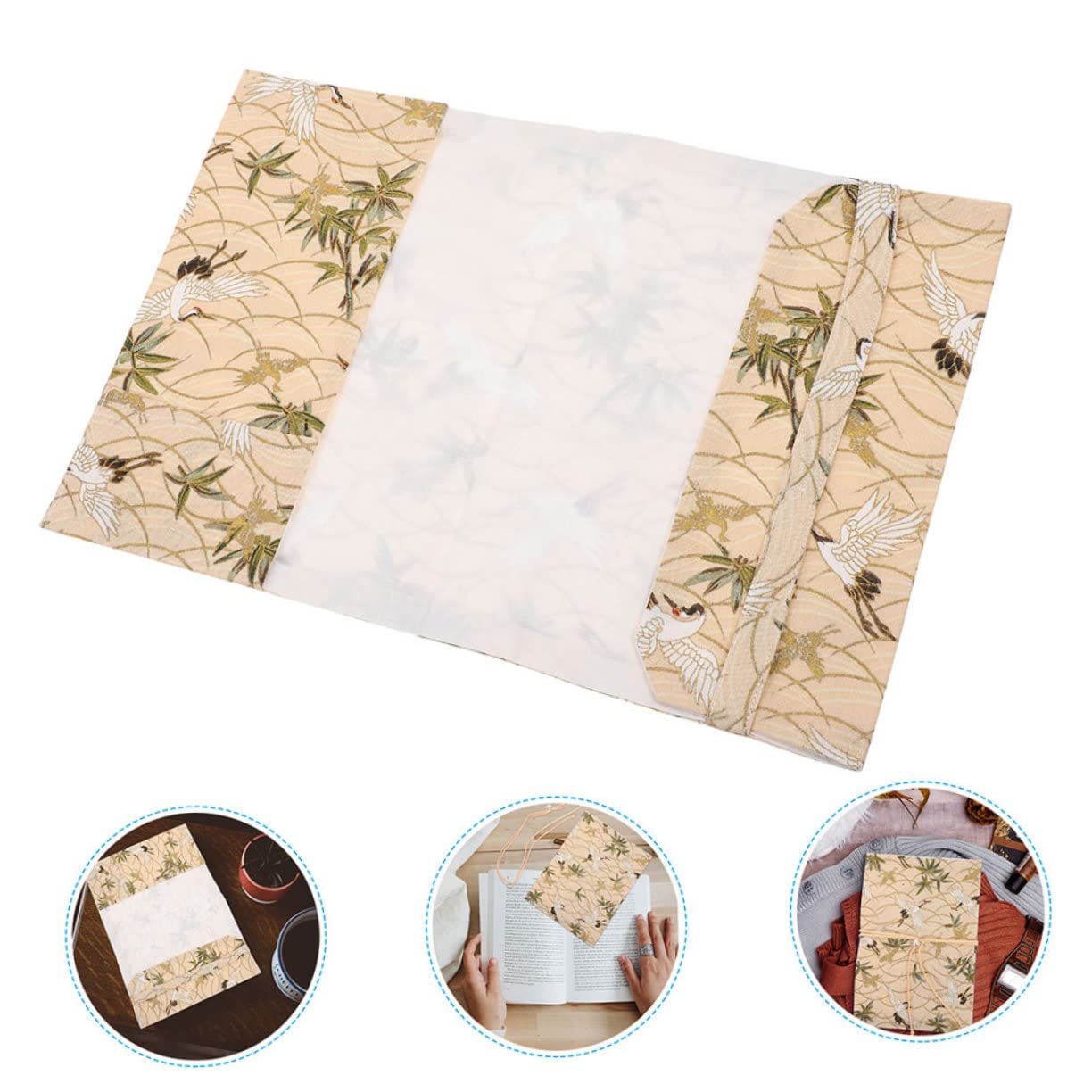 TEHAUX 5pièces Couverture De Décoratif Protège Ajustable Avec Motif De Dorée Étui Pratique Pour Notebooks Et Journaux Format