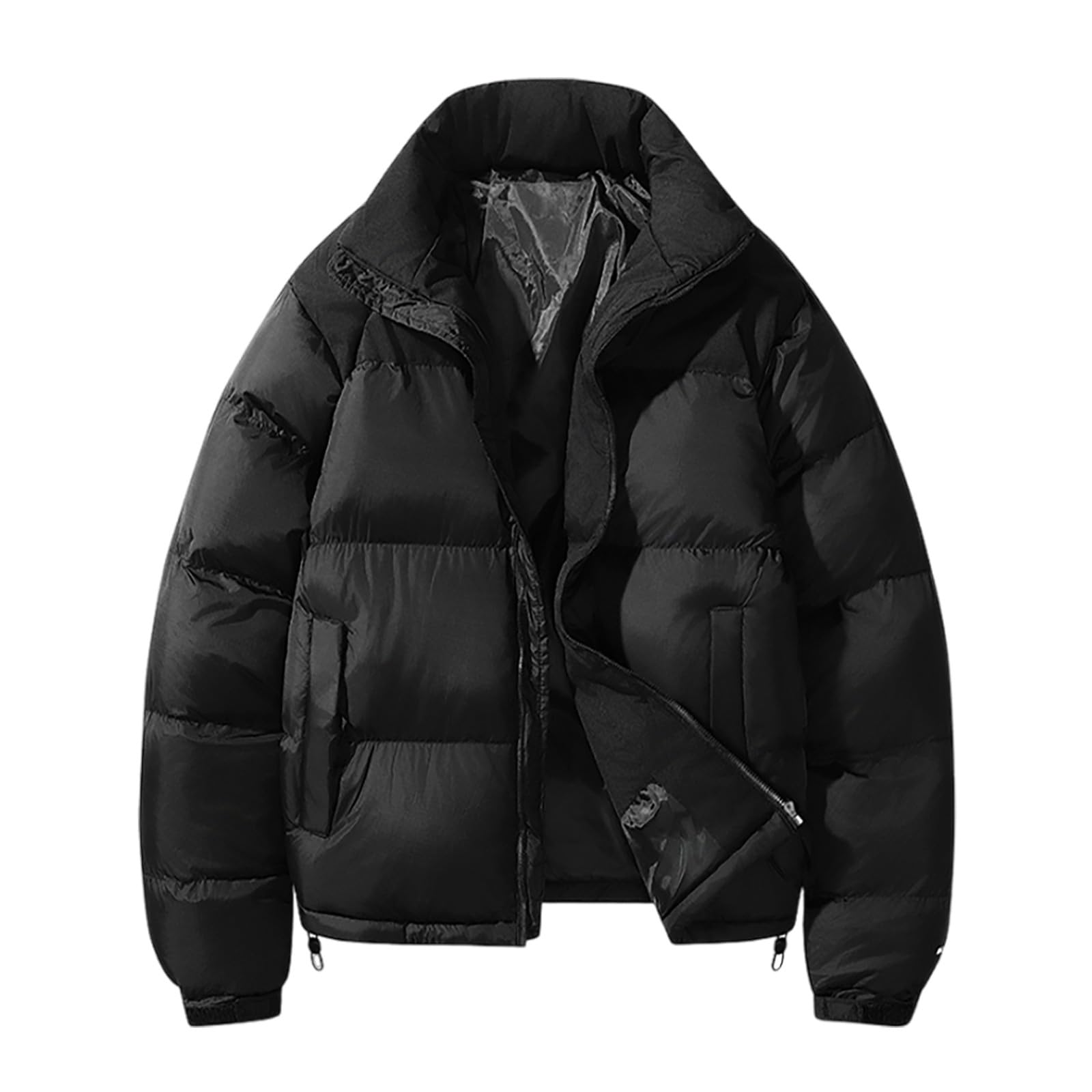 Giacche Invernali Uomo, Giubbotto Uomo Piumino Giubbino con Cappuccio Casual Jacket Taglie Forti Giacconi Invernali Elegante Lavoro Antivento Pesante Trekking Cappotto Giacca Giacca 100 Grammi Uomo