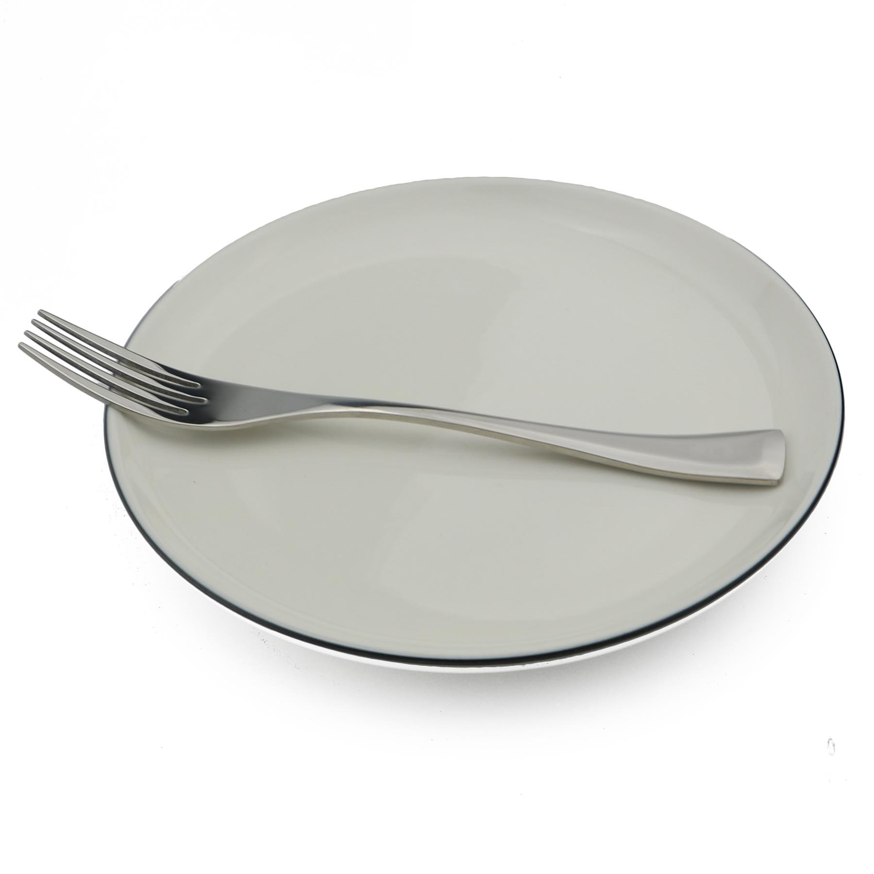 BRIIEC Mirror Polishing Silver 8 Pieces 18/10 Stainless Steel Dessert Fork Silverware Set