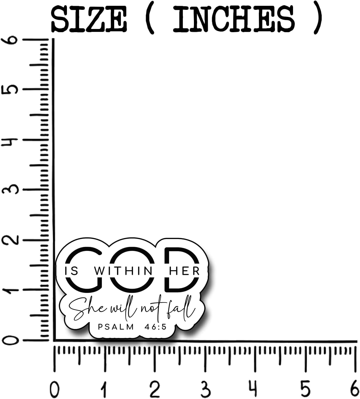 (3Pcs) God is Within Her She Will Not Fall Sticker, Christian Gifts Decorate Books Laptop Phone, Water Bottles Kindles Stickers, Tumbler Sticker Waterproof Vinyl Decorate 3 x 2,2" Inch - Image 2