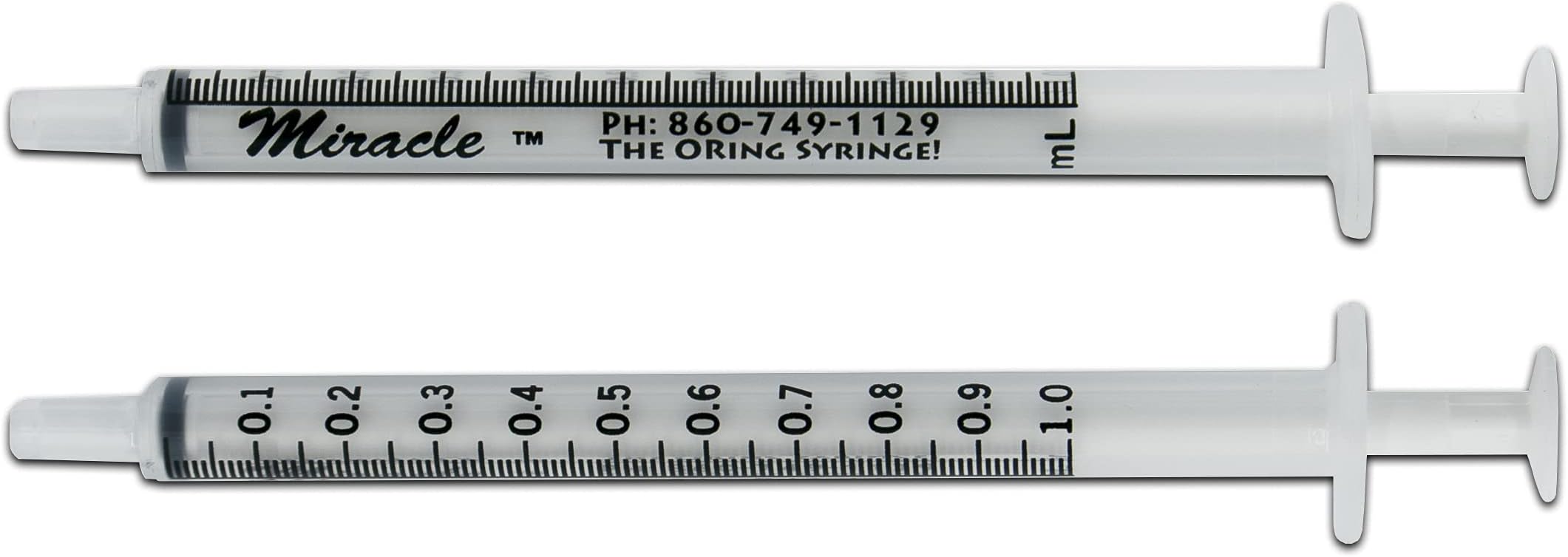 Miracle Oring Syringe- 1 ml Luer Slip Syringe- Package Contains 10 Individually Wrapped Sterile Oring Syringes for Handfeeding Animals, Administering Supplements, Measuring Liquids, and More
