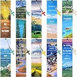 20 Pieces Bible Verses Inspirational Scripture Bookmark Motivational Positive Page Marker with Cross