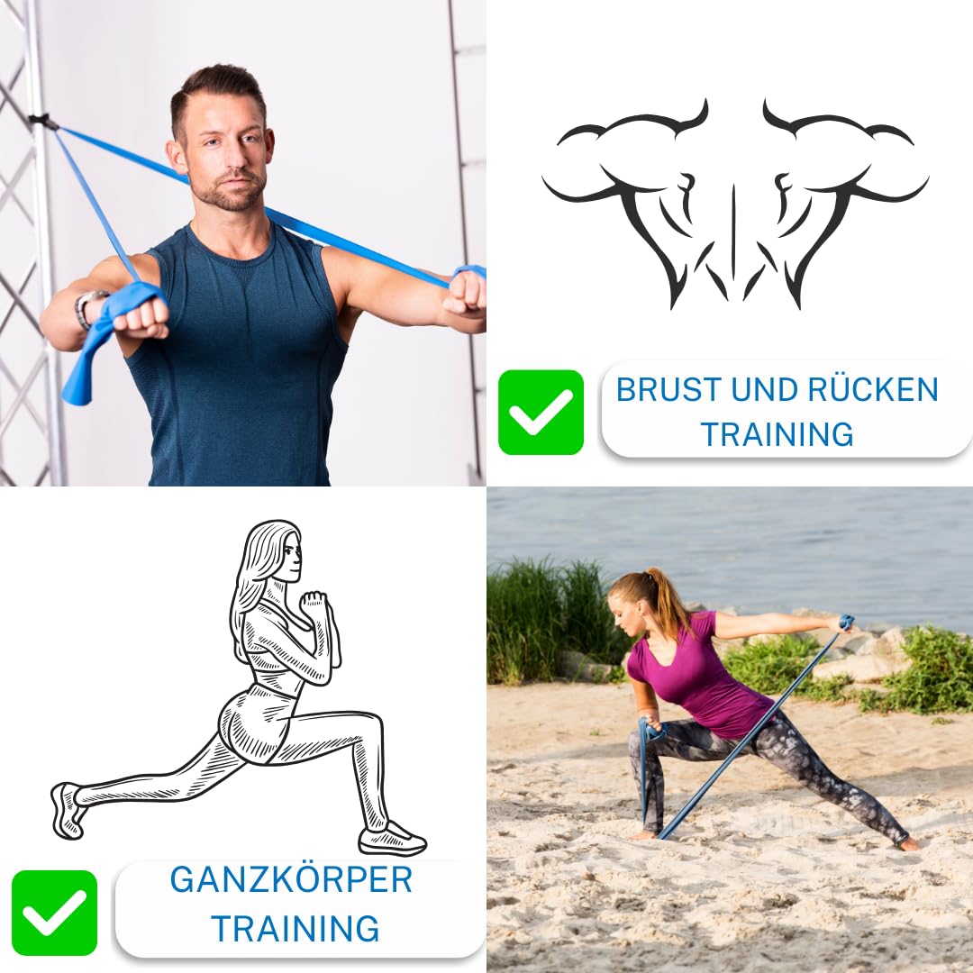 TheraBand 5,50m im Vorratsrolle | Fitnessband | Gymnastikband | Stretchband für Ganzkörpertraining | Widerstandsband | Terrabänder Therapie, Reha |100% Naturlatex Gold