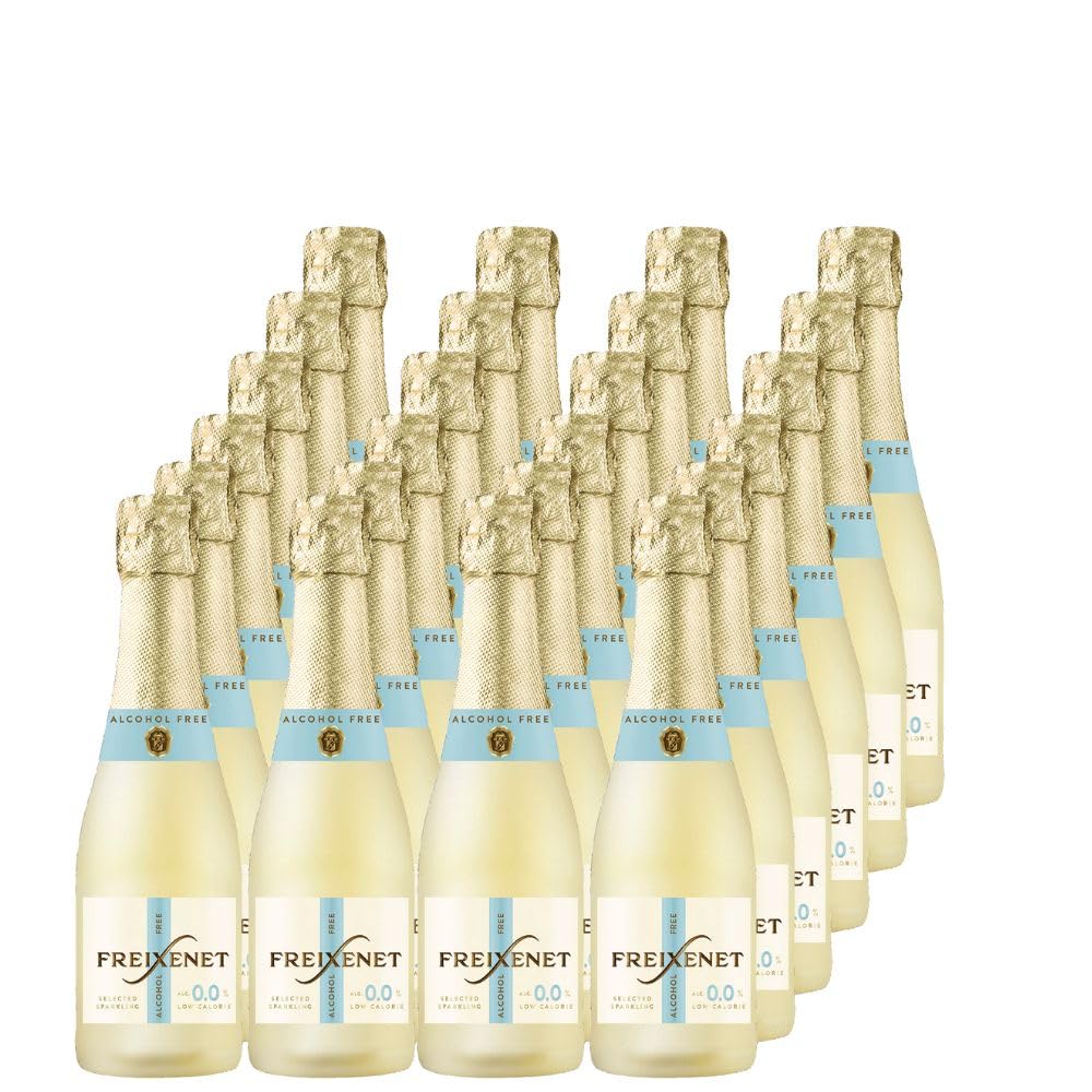 Freixenet Alkoholfrei 0,0% vol. (24 x 0,2 l) - alkoholfreie und kalorienreduzierte Alternative zu Sekt, Cava und Champagner (Low-Calorie und vegan)