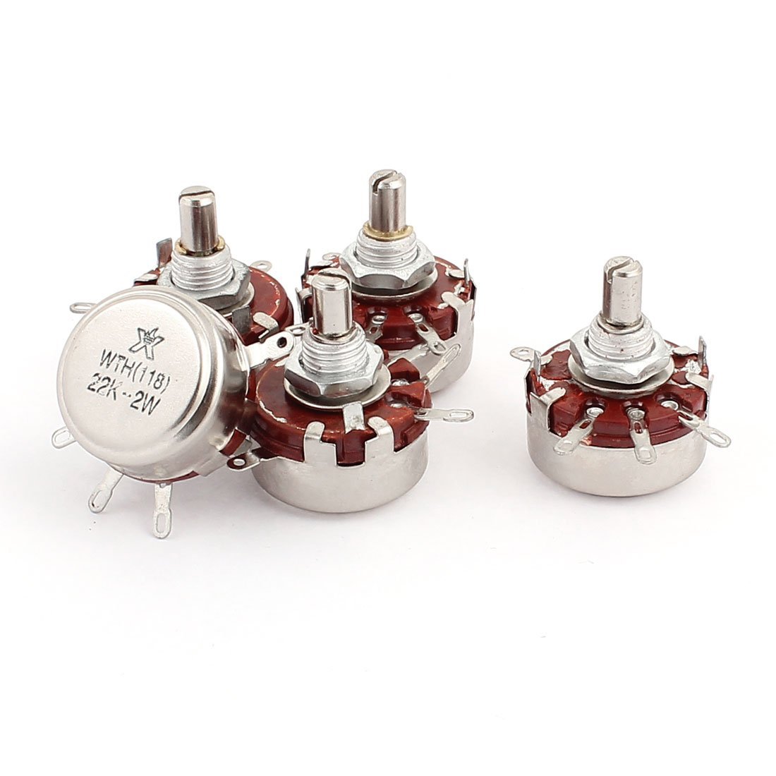 Sourcingmap 5Pcs 22K Ohm 2W Variable Resistor Wirewound Pots Potentiometer
