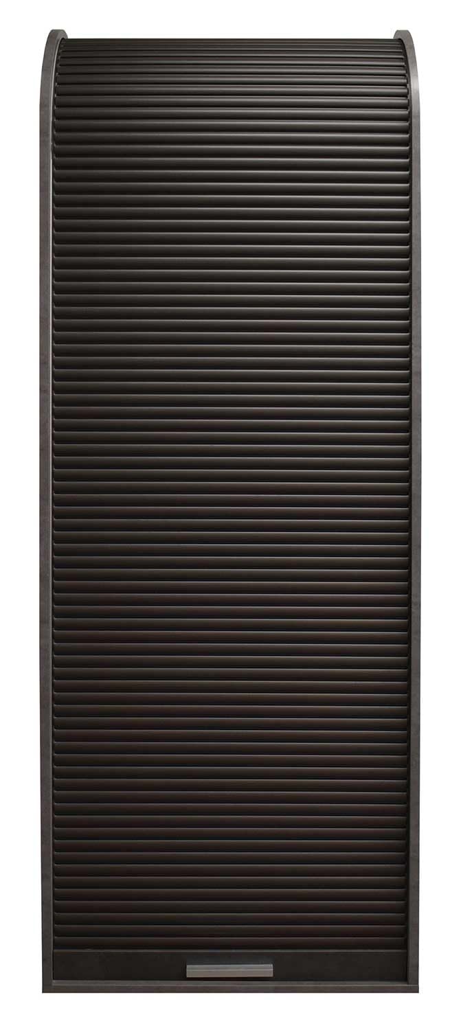 Rollladenschrank für Aktenordner - 69 x 192 cm - Graphitfarben - 4 Fächer - Aktenschrank Rolloschrank Jalousienschrank Büroschrank