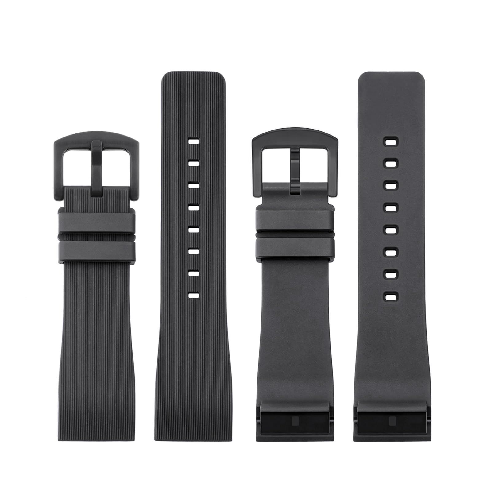 Bracelet de rechange en caoutchouc de silicone souple compatible avec montre Cartier de 23 mm, pour Santos série 100, bleu