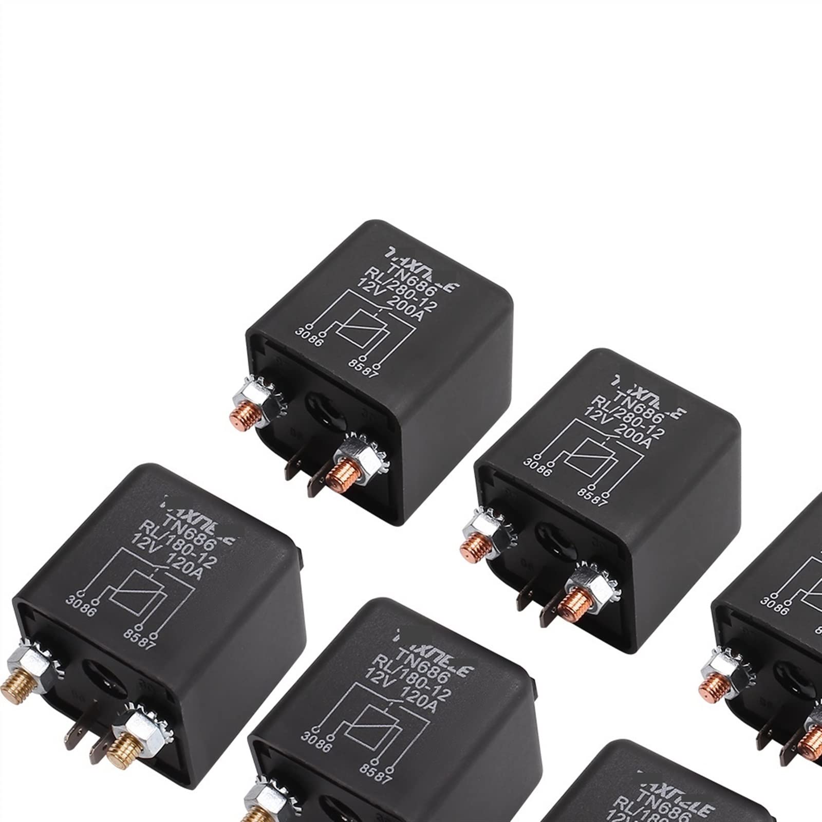 AERBNYEQP High Current Relay Starting 200A 120A 100A 12V 24V Power Automotive Heavy Start Car Truck Motor 1Pcs(200a,48V)