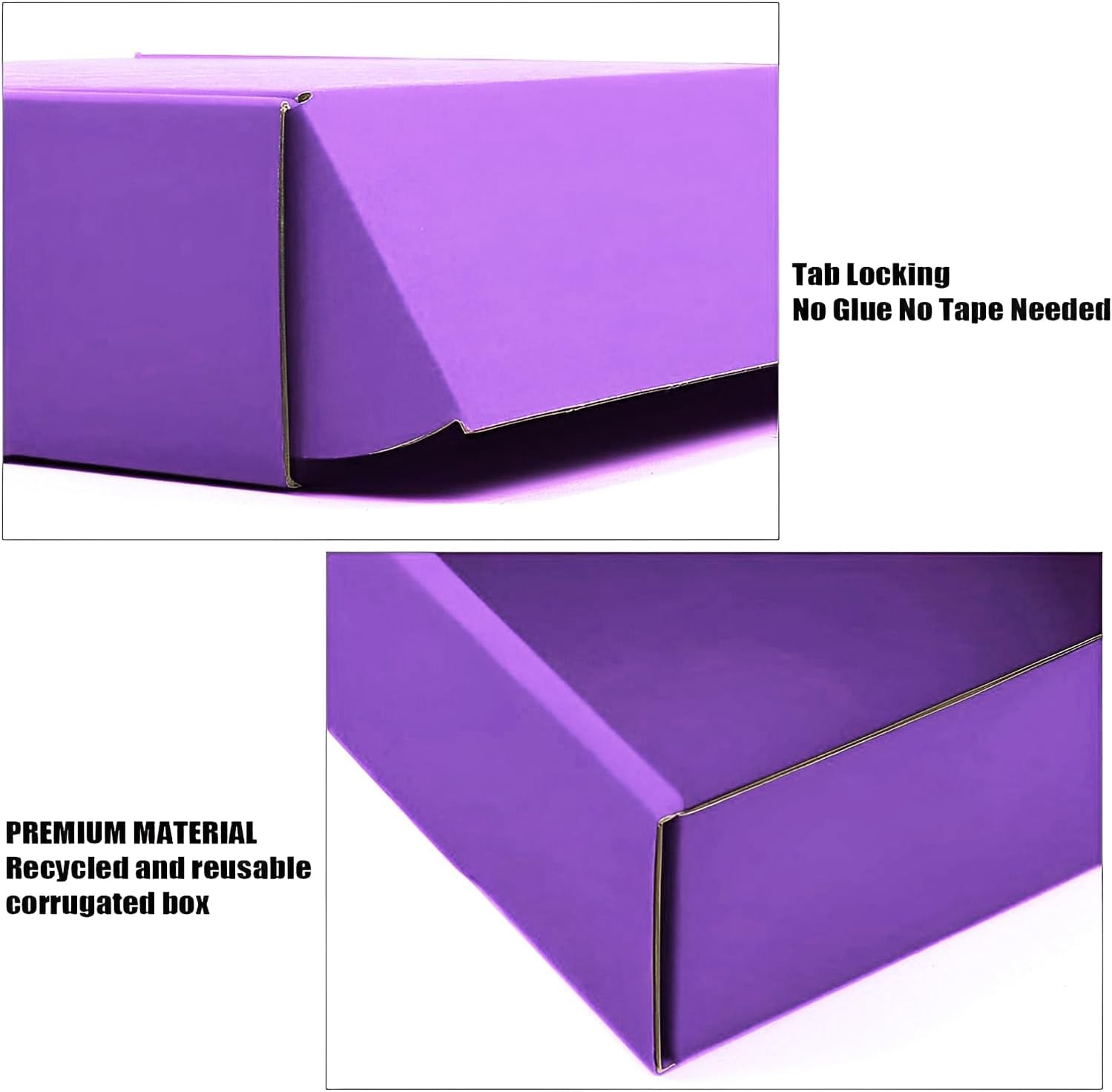 Nsmykhg Cardboard Boxes,15 Pack Shipping Boxes 6x6x2 Recyclable Mailing Boxes Colored Corrugated Cardboard Box Small Storage Boxes for Shipping, Mailing, Gifts Packaging (Purple), JV-CARDBOARDBX15