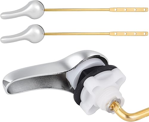 iFealClear Paquete de 2 piezas de repuesto para manija de inodoro, repuesto universal para tanque de inodoro, palanca de viaje de latón macizo para