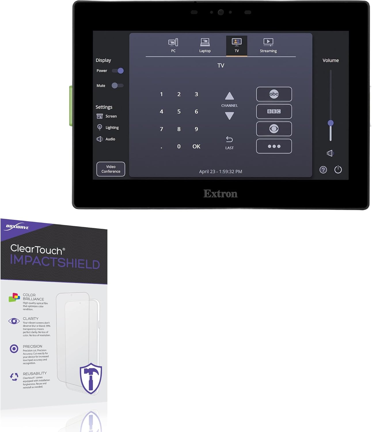 BoxWave Screen Protector Compatible with Extron TLP Pro 725M (7 in) - ClearTouch ImpactShield (2-Pack), Impenetrable Screen Protector Flexible Film