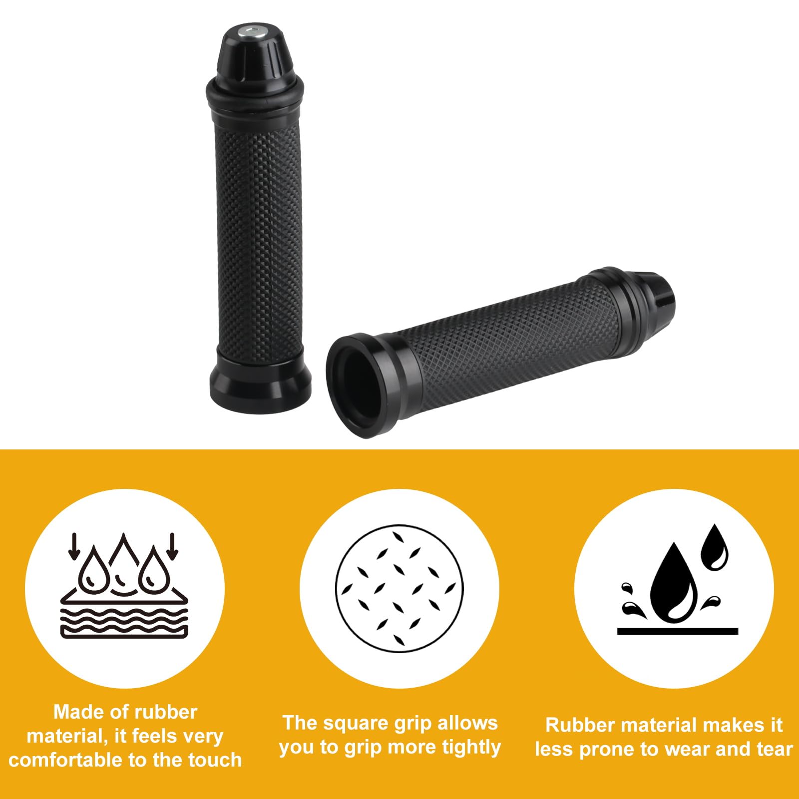 Flaconi 2PCS Poignée Moto,Poignet Moto,Poignées Guidon Moto