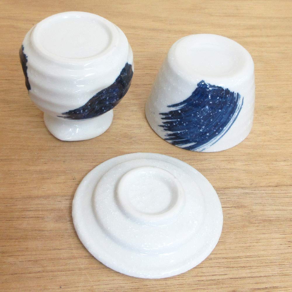 猪口、徳利、薬味皿　そば用品 Amazon | 蕎麦猪口 薬味皿 そば徳利 セット 手描アジロ 業務用 22a495