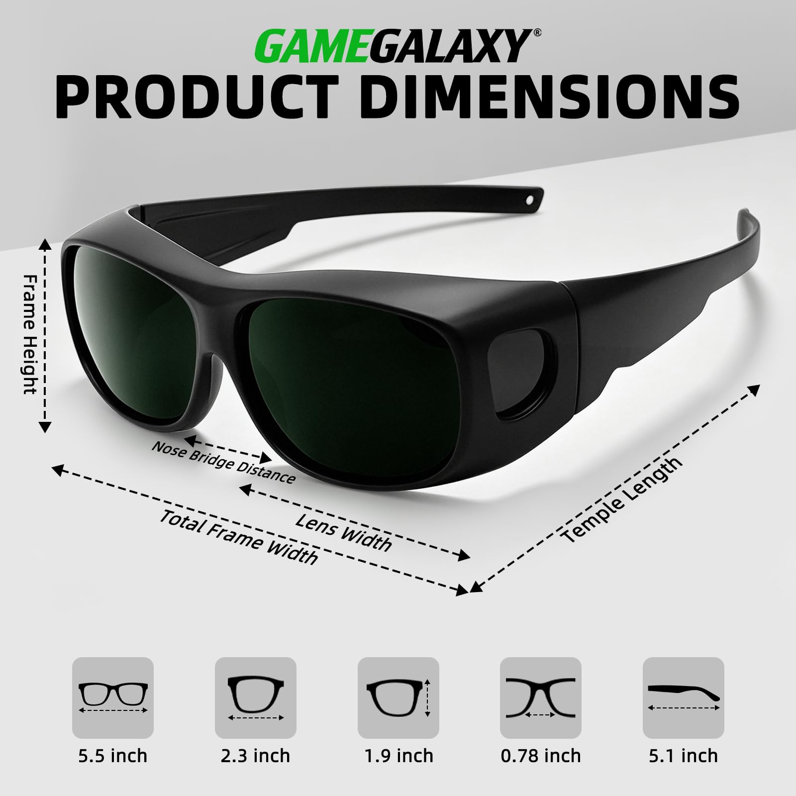 Gafas de seguridad de soldadura, UV/polvo/resistente al viento, para hombres y mujeres, resistentes a los impactos y ligeras, lente 5.0 con funda para colgar