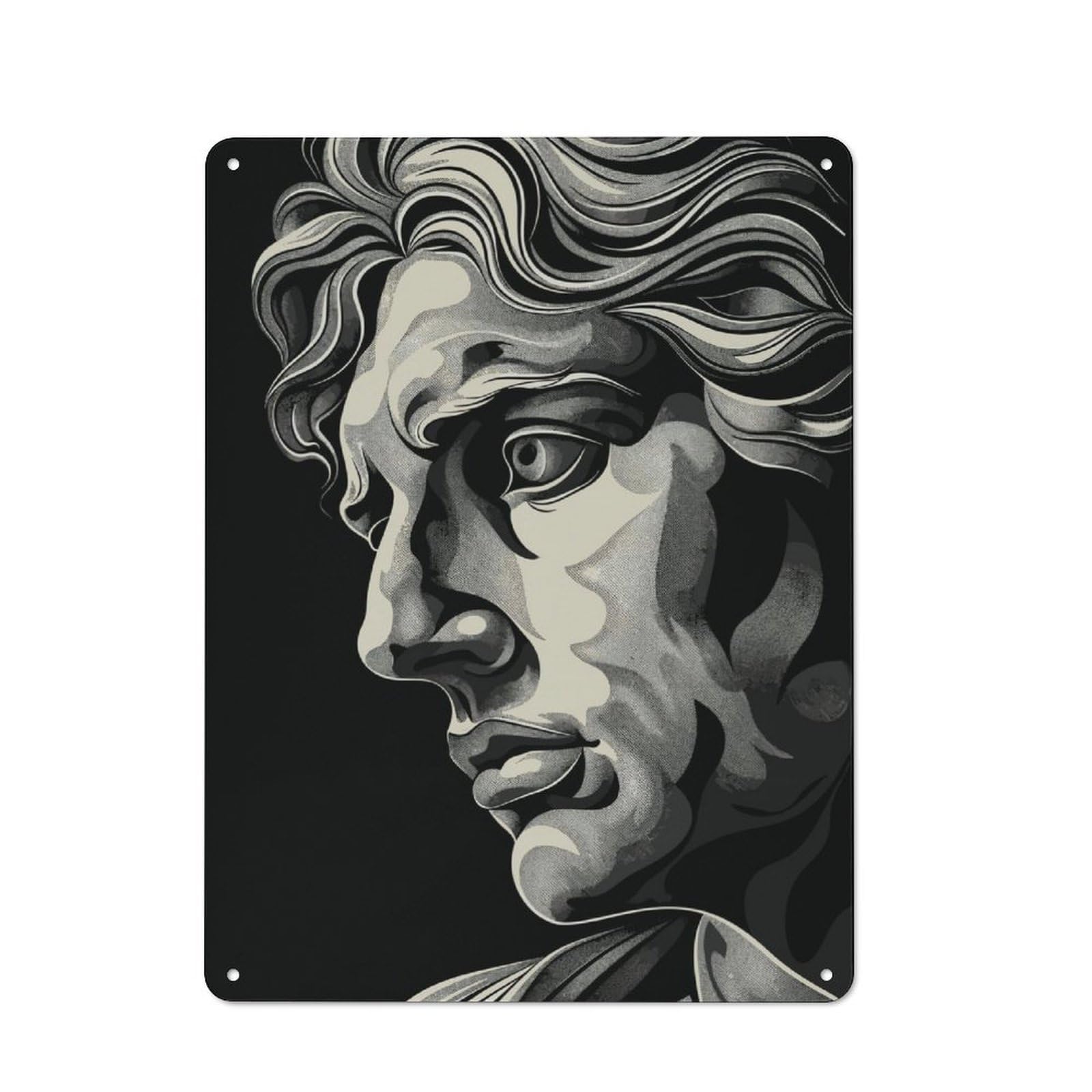 Junmoney Alexander The Great Metal Plaque 40X30cm With For Pub Or Café, Rustic Decor, For Garage, Workshop And Man Cave Decoration