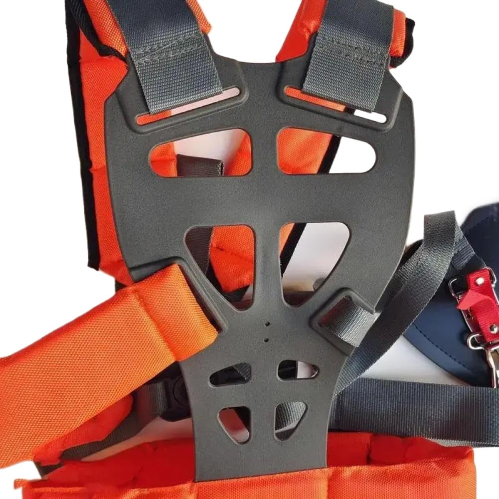 Imbracatura a doppia tracolla con cinghie regolabili compatibile con tosaerba
