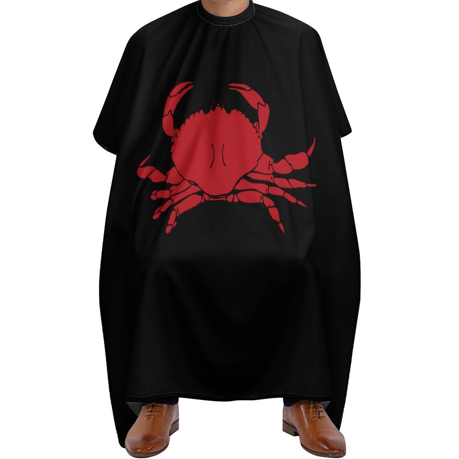 Crab Hair Cutting Cape for Men Women Waterproof Barber Cape Adjustable Salon Haircut Capes