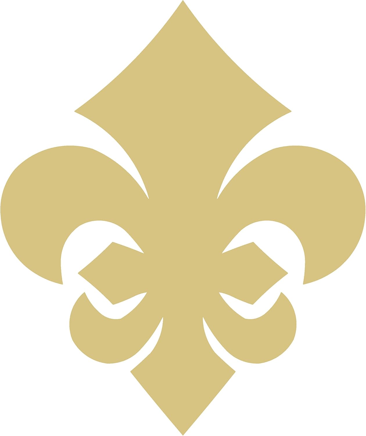 Fleur De Lis Cutout Unfinished Wood Derby Mardi Gras Door Hanger Wall Hanging MDF Shaped Canvas Style 3 (24")
