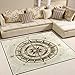 Produktbild coosun Vintage Kompass Bereich Teppich Teppich rutschfeste Fußmatte Fußmatten für Wohnzimmer Schlafzimmer 160 x 121.9 cm, Textil, multi, 63 x 48 inch