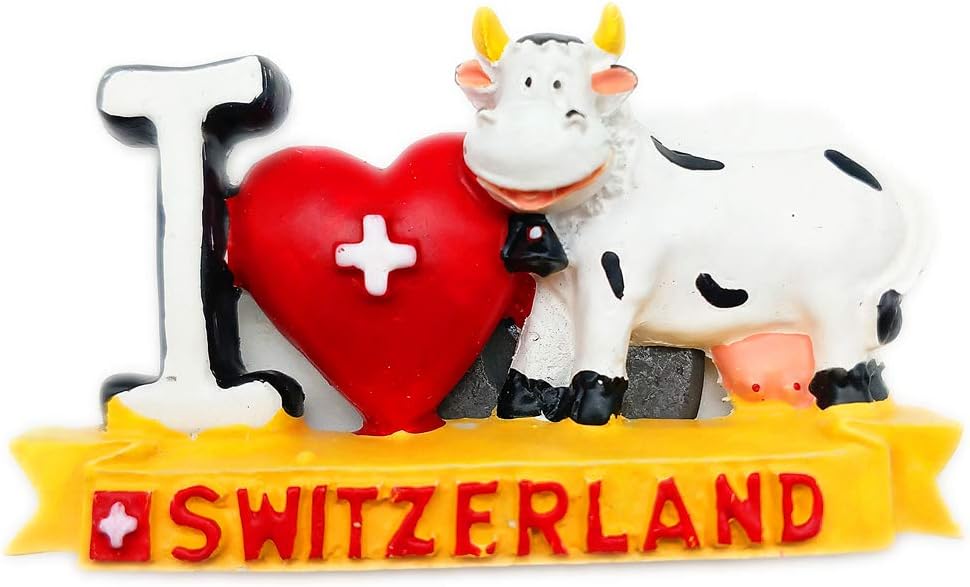 Cow Switzerland 3D Refrigerator Fridge Magnet Travel City Souvenir Collection Kitchen Decoration White Board Sticker Resin