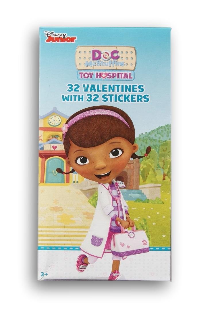 Disney Junior Doc McStuffins 32 Valentines with 32 Stickers Amazon.in