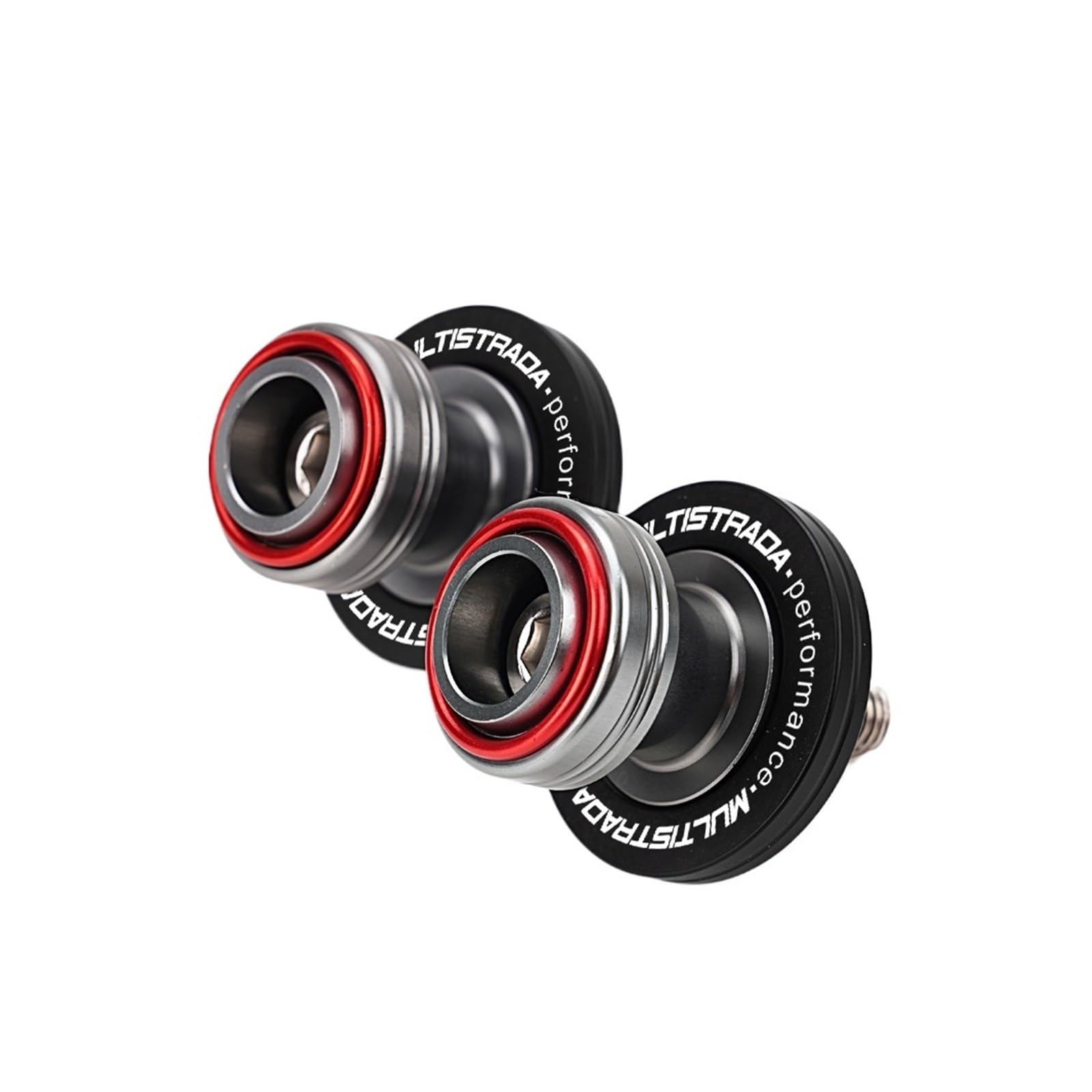 Motorcycle Rear Stand Swing Arm Spool Sliders for DU@&Cati Multistrada V2 V4 V2S V4S 950 950S 1200 1260S M8 Swingarm Spools Slider Stand Tire Valve Caps(A-Red)